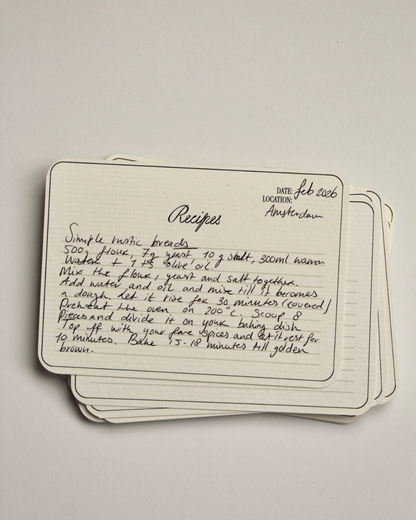 Recipe Cards - Powder Room